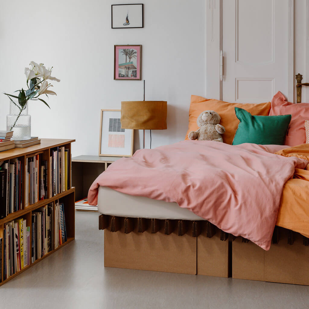 ROOM IN A BOX Bettwäsche aus Bio-Baumwolle in koralle
