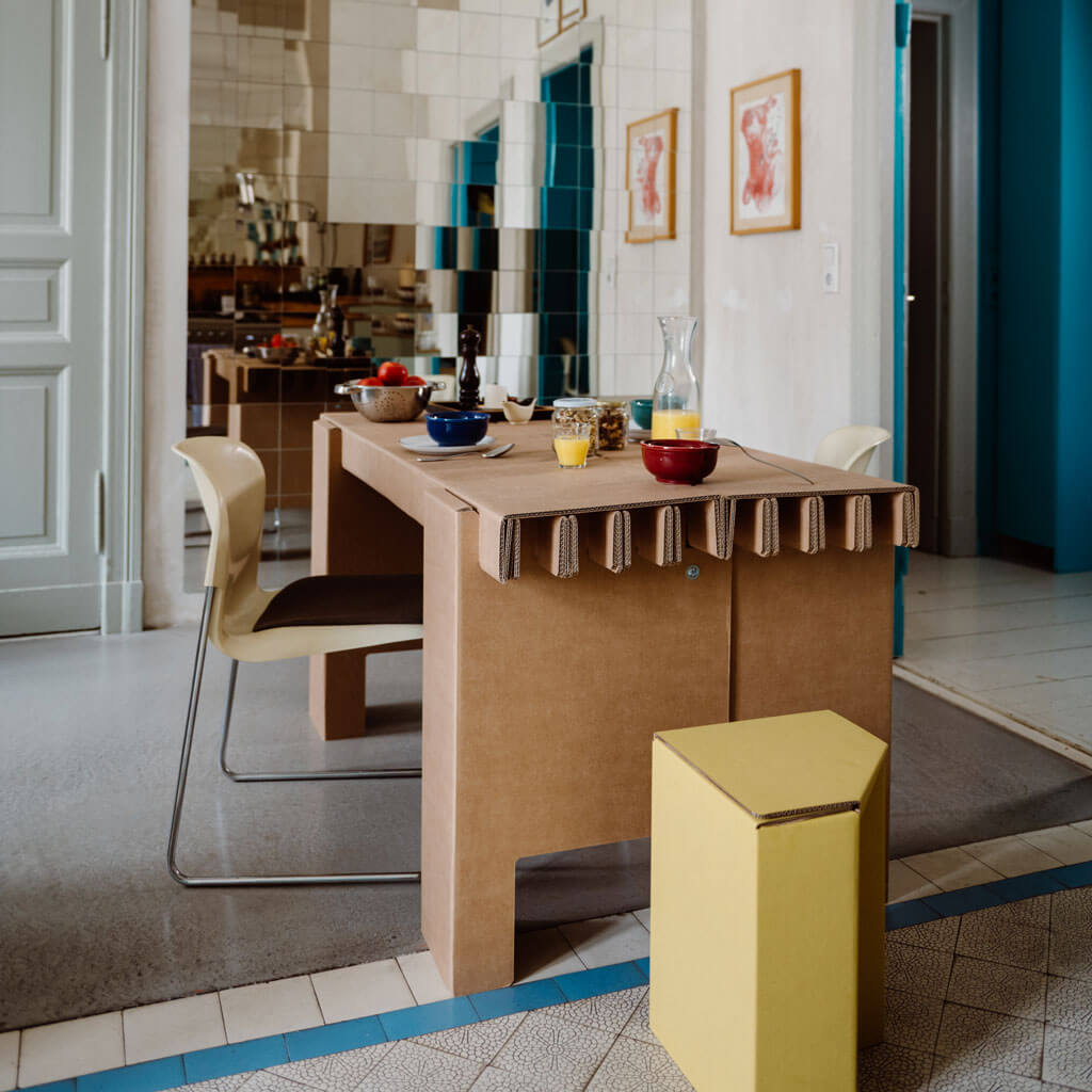 RIAB GRID Tisch in naturbraun als Küchentisch