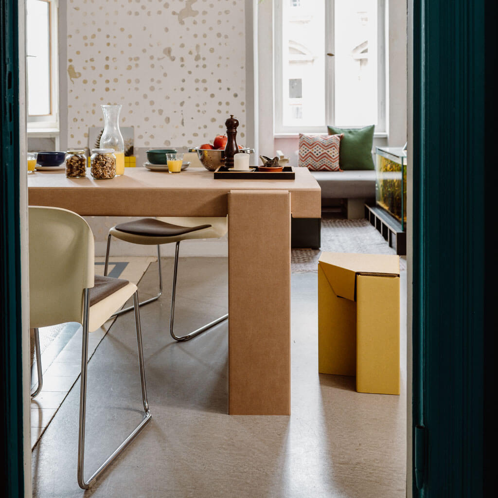 RIAB GRID Tisch in naturbraun als Küchentisch