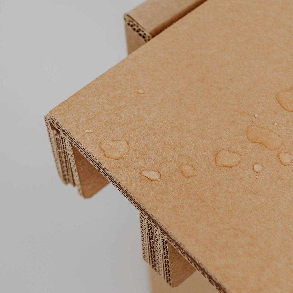 RIAB GRID Tisch doppelt Naturbraun mit Wasser