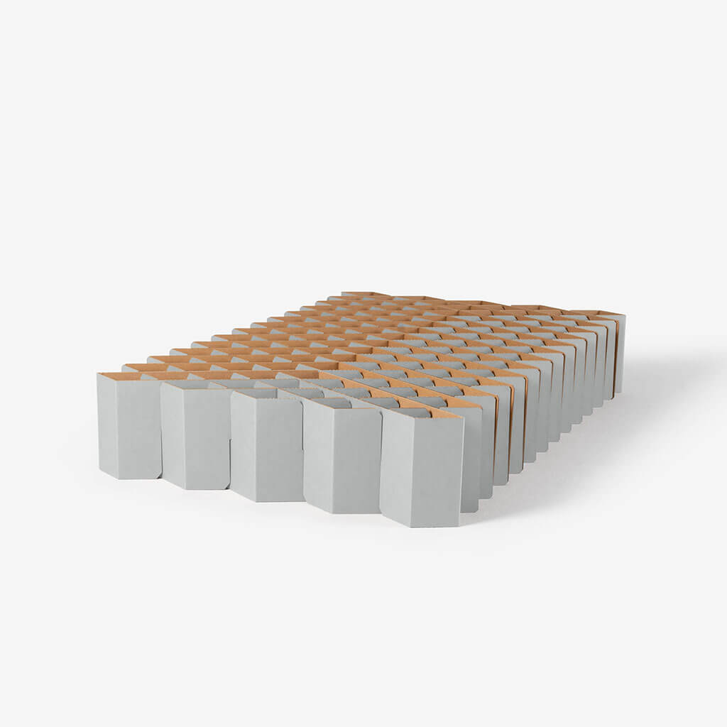 ROOM IN A BOX - Bett 2.0 in kieselgrau in Grösse M