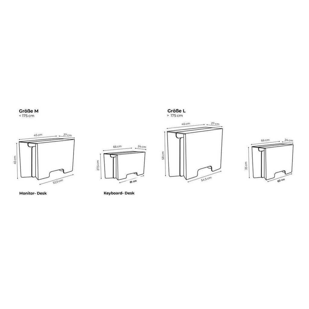 ROOM IN A BOX MonKey Desk Stehschreibtisch Grössen M und L